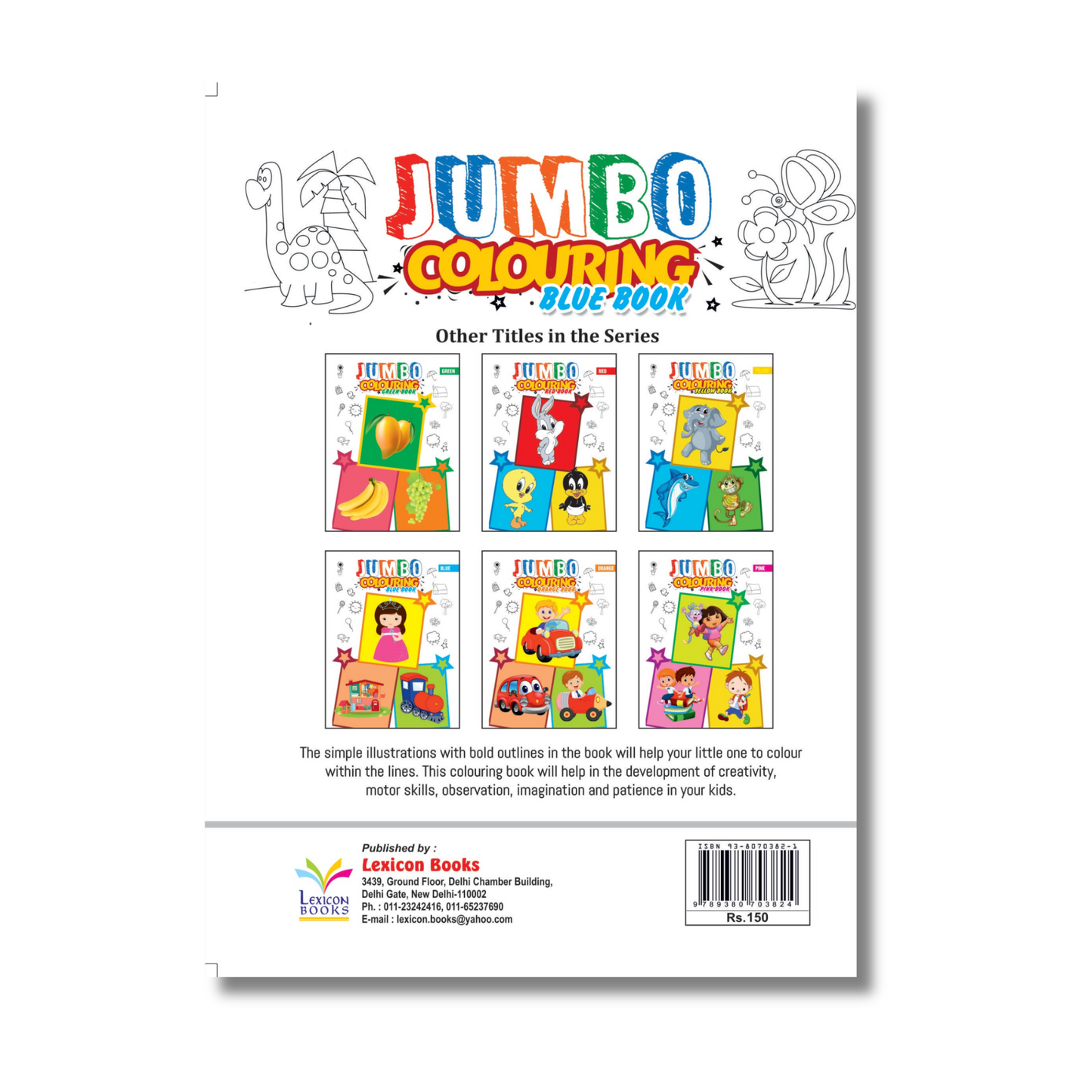 Jumbo Colouring Book - Blue