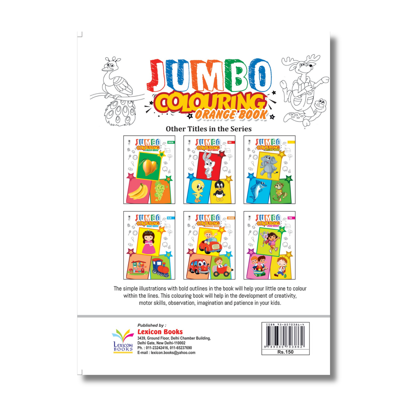 Jumbo Colouring Book - Orange