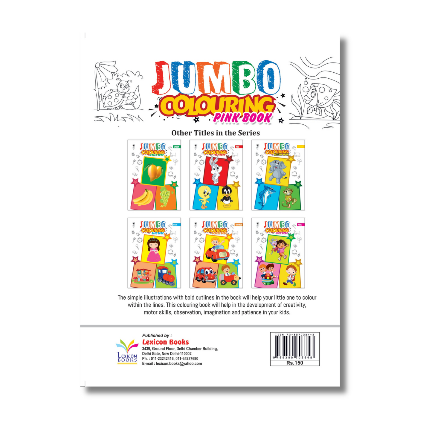 Jumbo Colouring Book - Pink