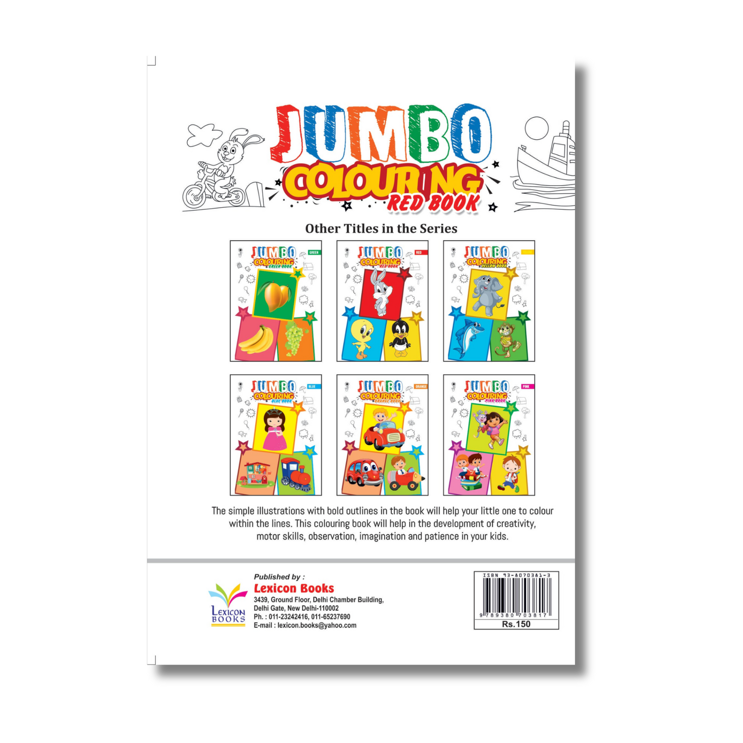 Jumbo Colouring Book - Red