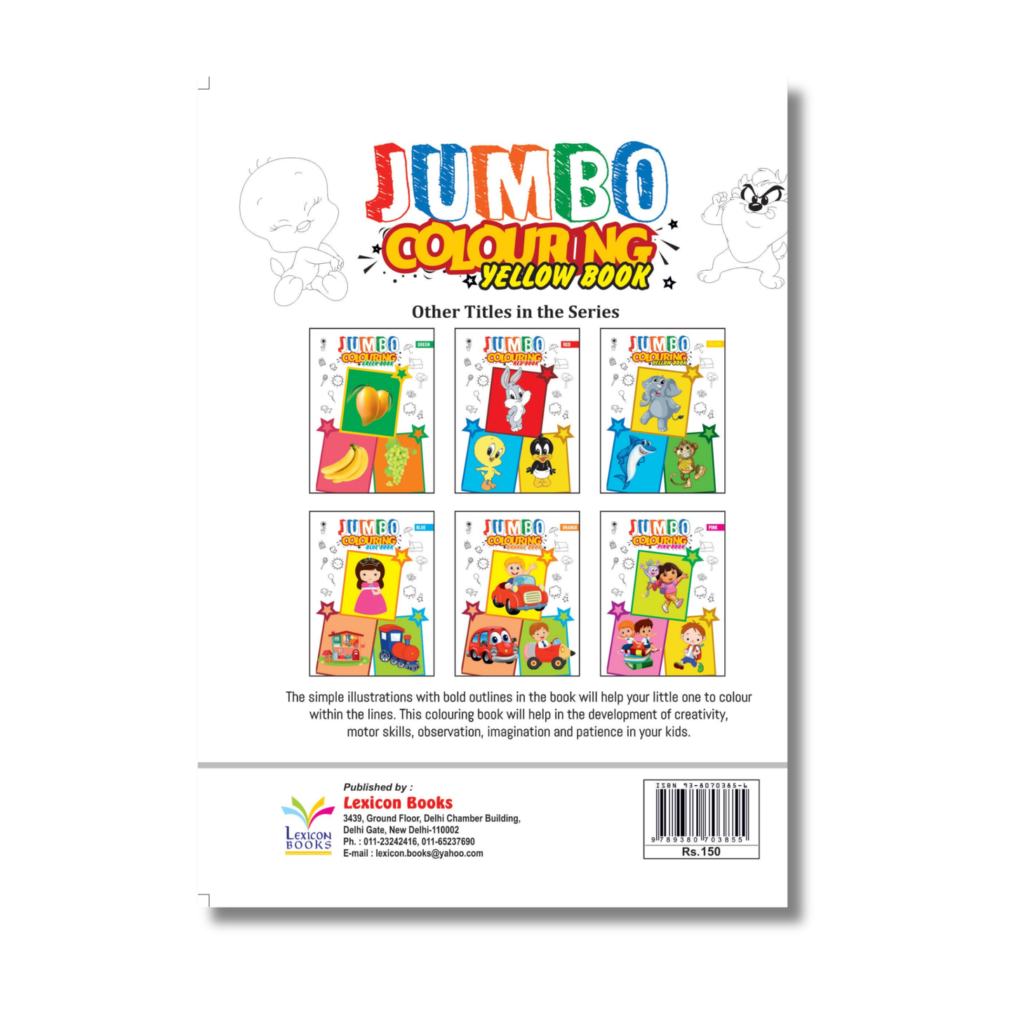 Jumbo Colouring Book - Yellow