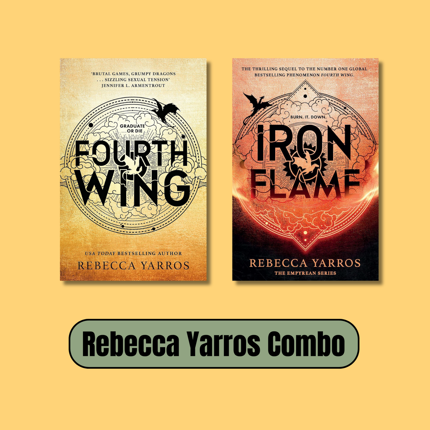 The Empyrean Combo: 2 Books By Rebecca Yarros (Paperback) book combo set
