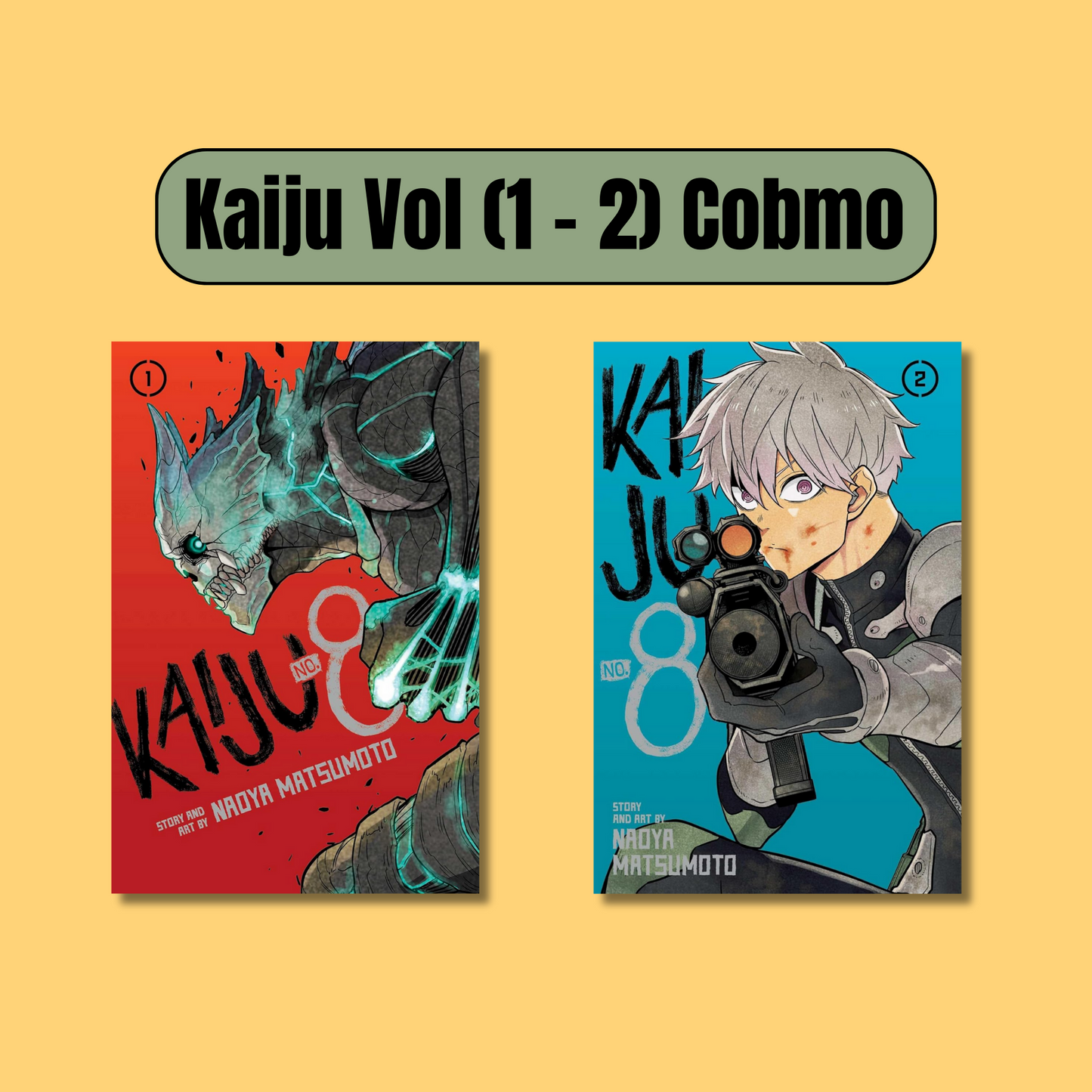 Kaiju No 8 Manga Combo: 2 Books By Naoya Matsumoto (Paperback) book combo set