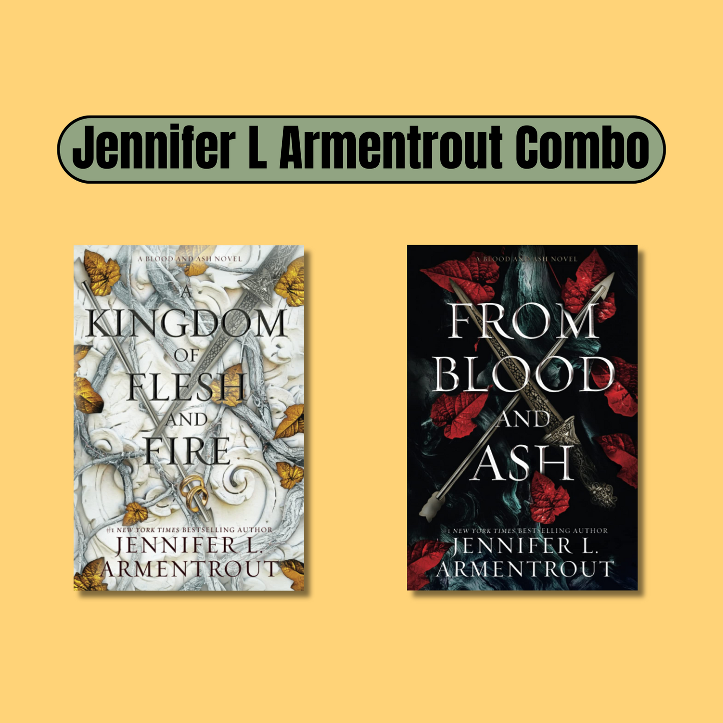 2 Books: From Blood and Ash Series Combo (Paperback) book combo set