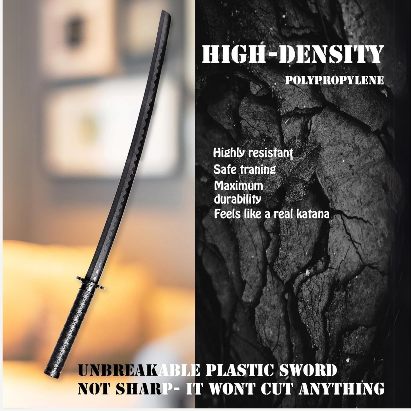 Polypropylene (Plastic) Katana Practice Sword (Without Sheath/Cover)