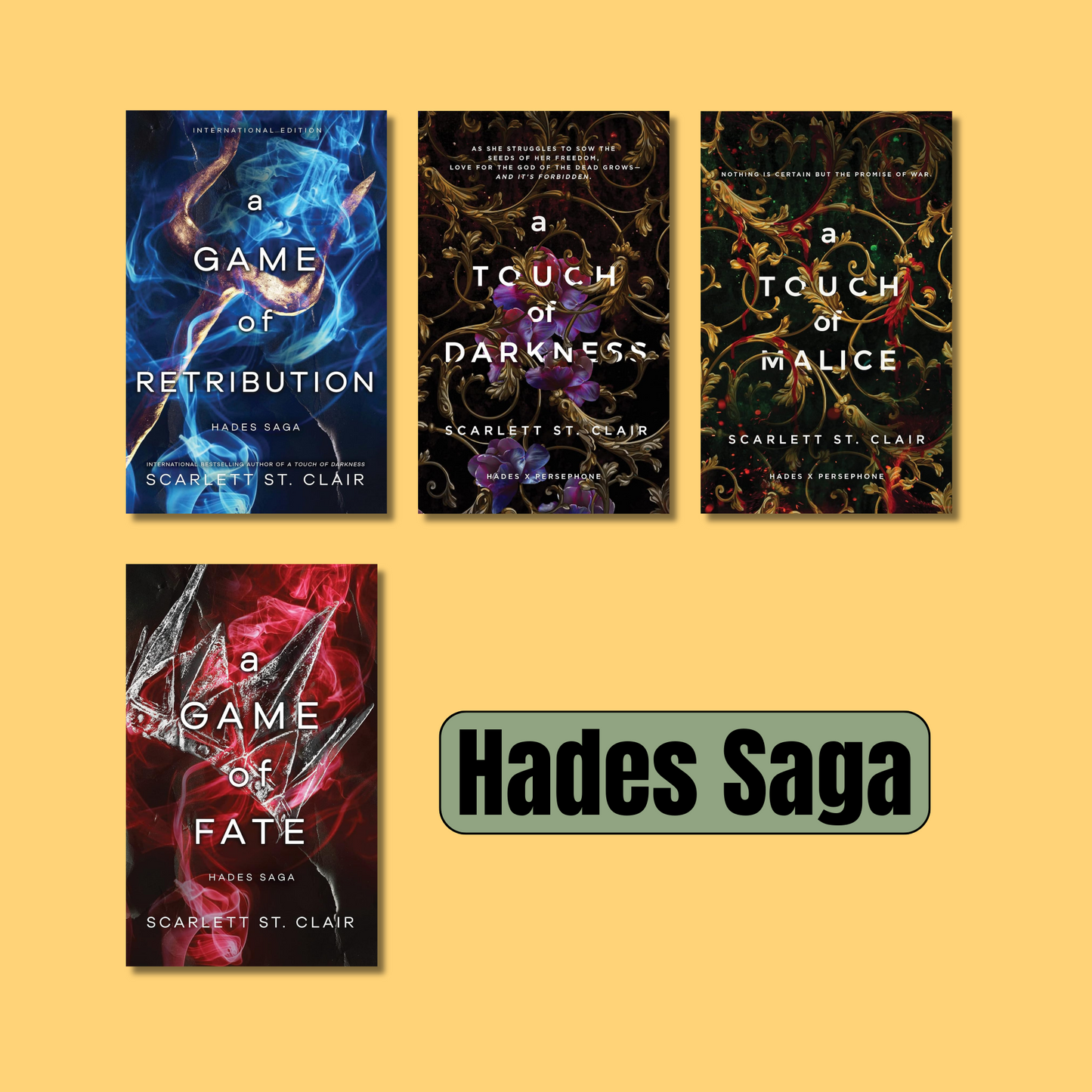 Hades Combo: 4 Books By Scarlett St. Clair (Paperback) book combo set