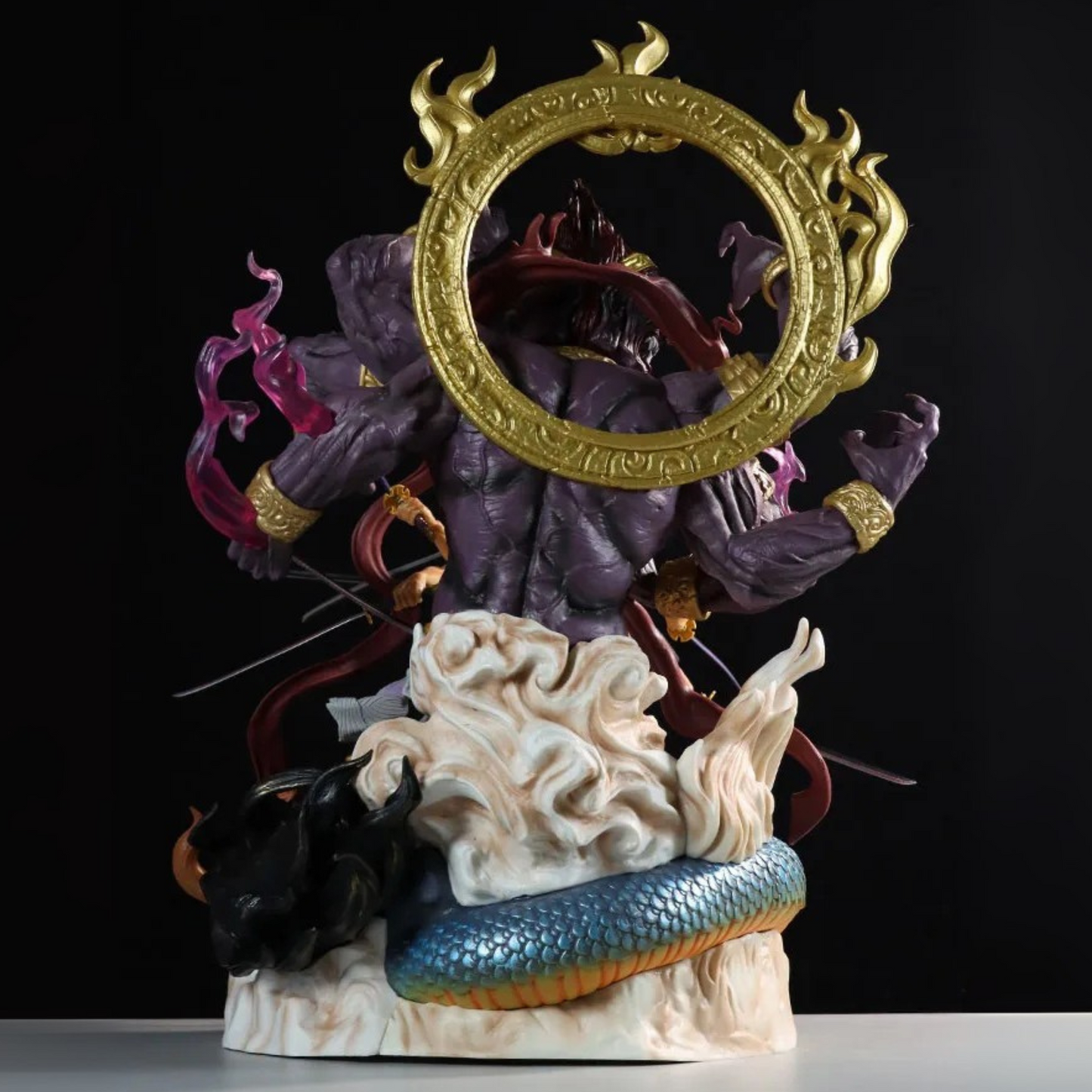 Roronoa Zoro Nine Sword Asura Action Figure from One Piece anime – Zoro with demon god form and dragon base