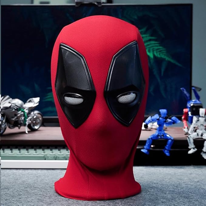 Deadpool 3 Helmet Wearable Decorative Showpiece – 18 cm (Plastic, Red)