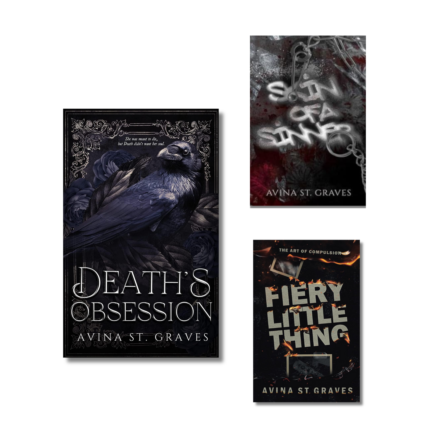 (Combo 3 Books) Death’s Obsession + Skin of a sinner + Fiery Little thing by Avina St Graves
