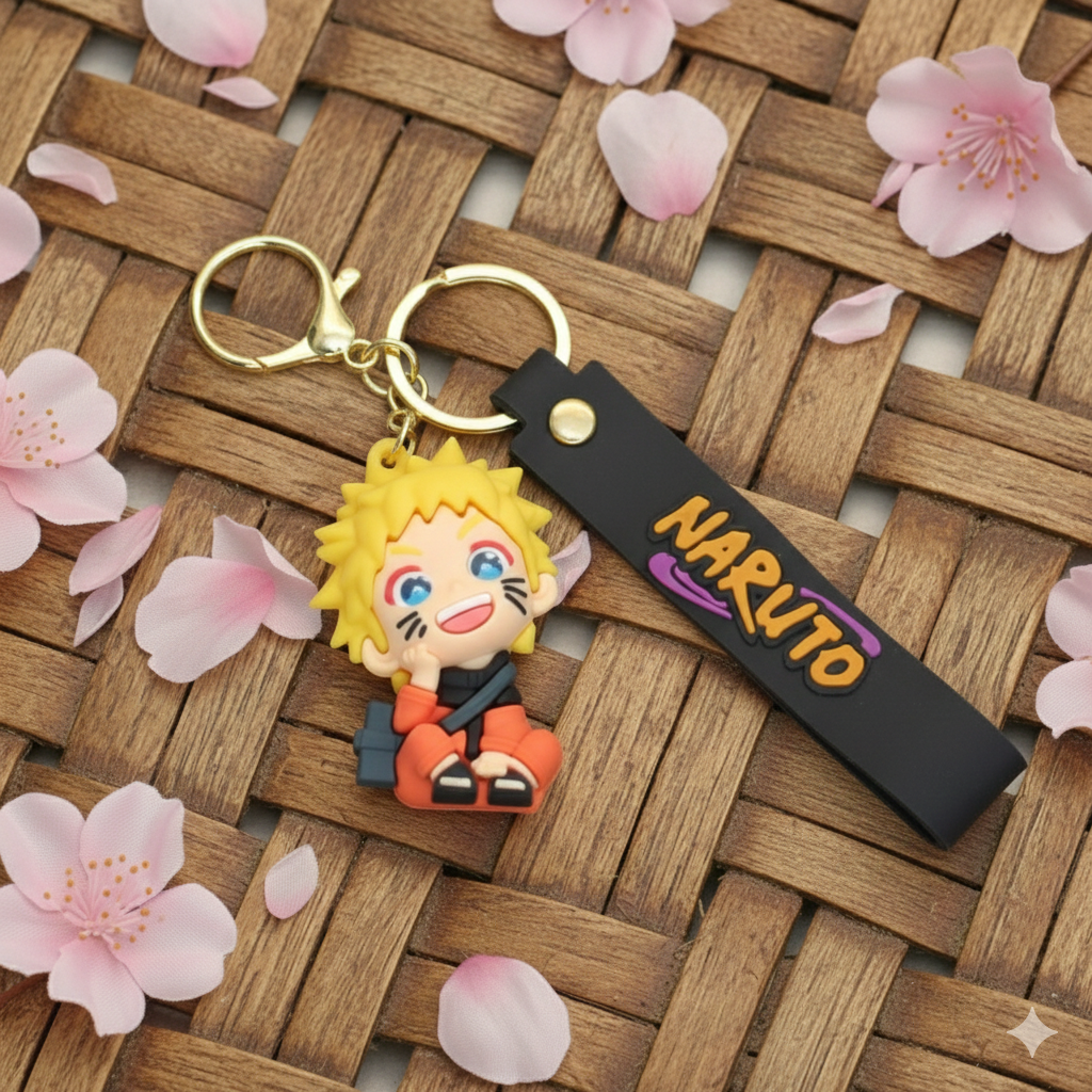 Naruto Uzumaki Chibi Keychain – Anime PVC Keyring Charm