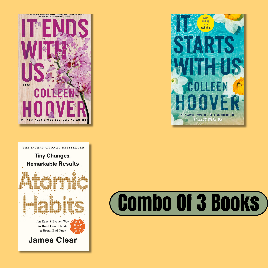 (Combo) It Ends With Us-It Starts With Us-Atomic Habits (Paperback) book combo set