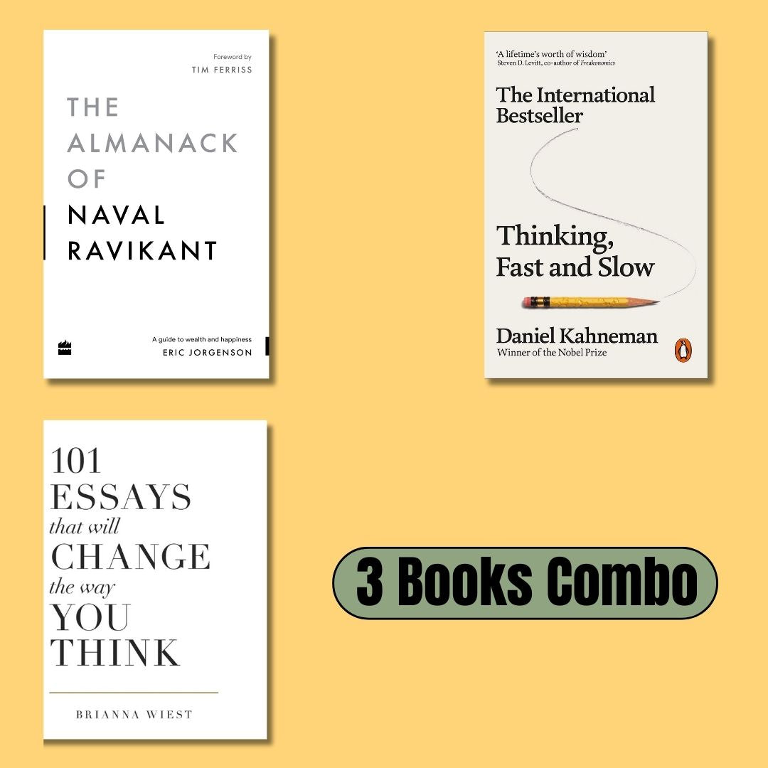 (Combo) Almanack of Naval Ravikant-Thinking Fast And Slow-101 Essays (Paperback) book combo set