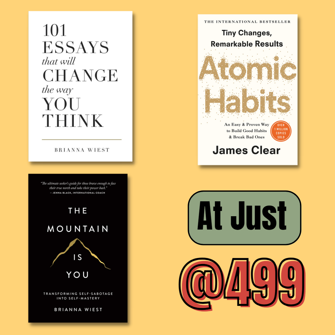 (Combo) Atomic Habits-Mountain is You-101 Essays (Paperback) book combo set - image 2