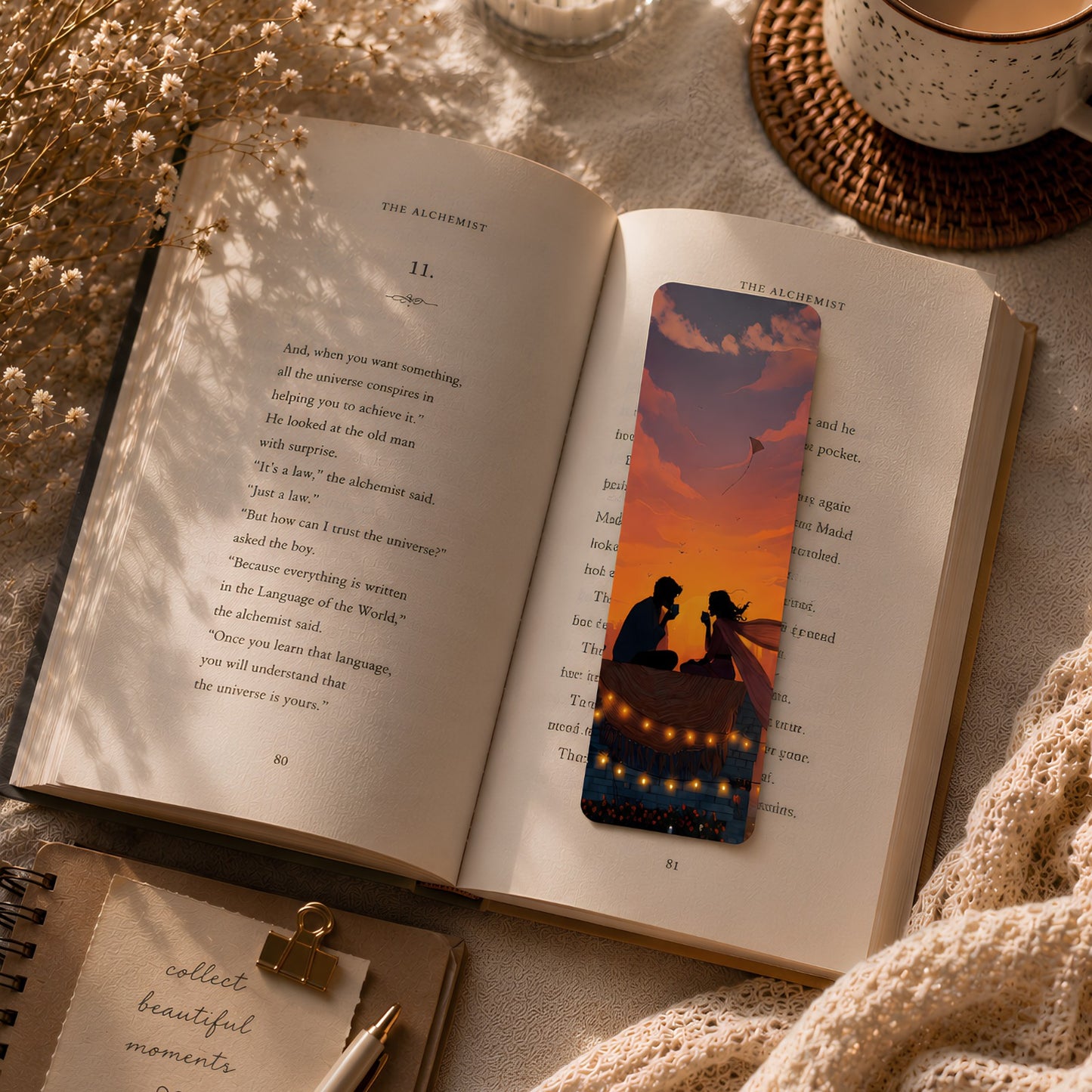 Love & Romance Bookmarks – Set of 10 | Double-Sided with Reflection Journal Back