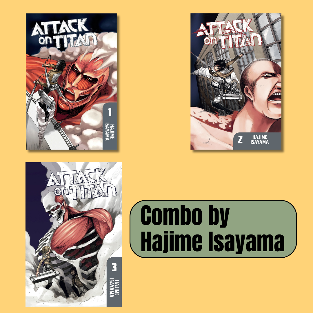 Attack on Titan Combo: 3 Books By Hajime Isayama (Paperback) book combo set