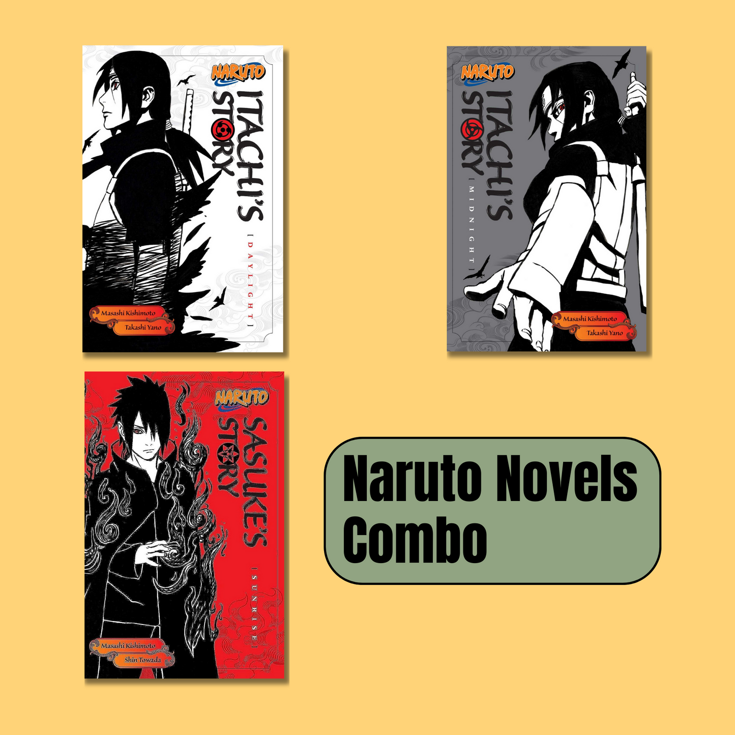 Naruto Novels Combo: 3 Books By Masashi Kishimoto (Paperback) book combo set