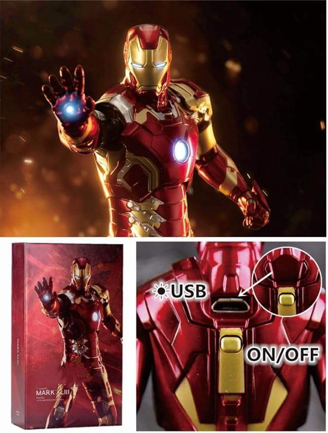 Iron Man Mark 43 — ZD Toys Action Figure - LED Light-Up edition - image 6