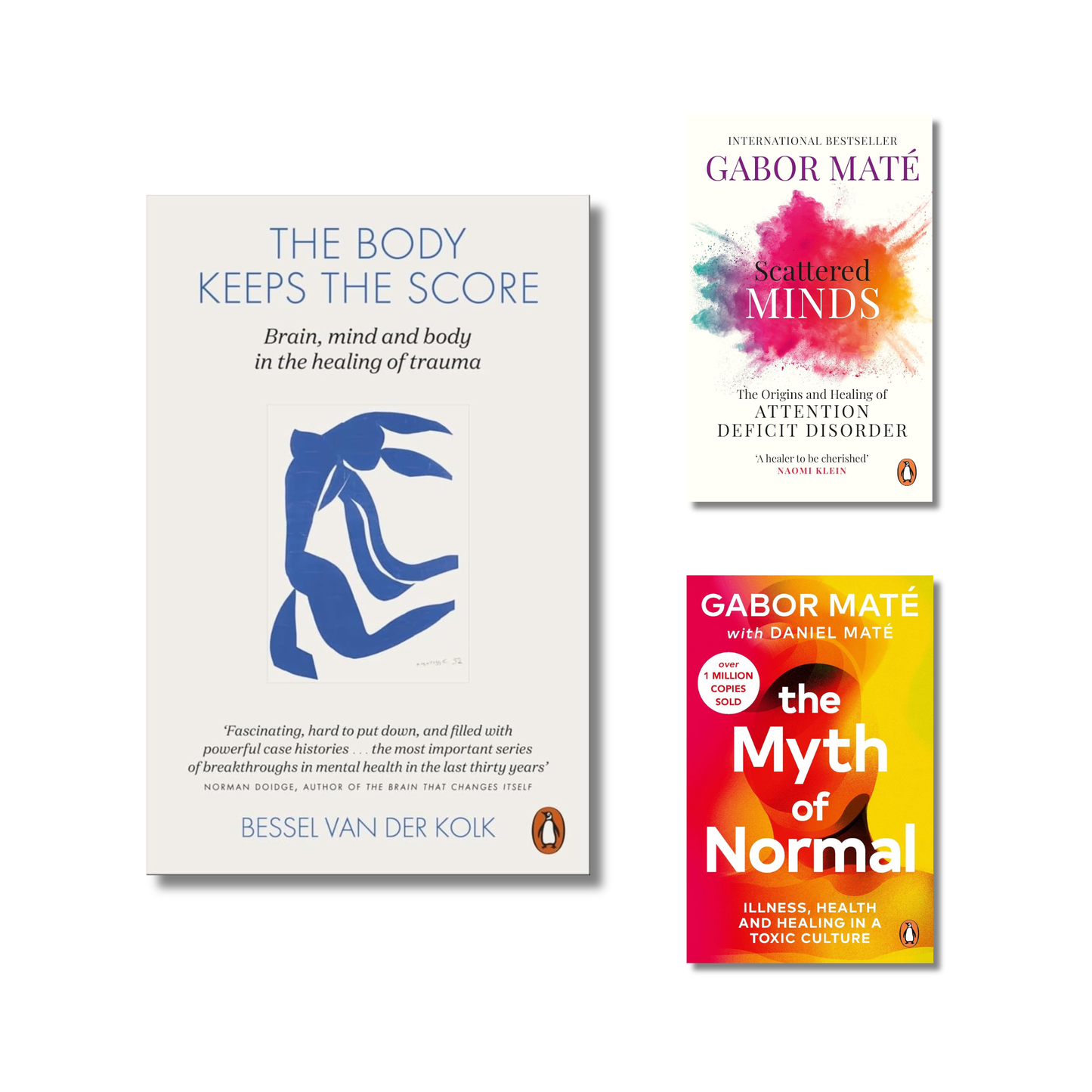 (Combo) The Body Keeps the Score + Scattered Minds + The Myth of Normal