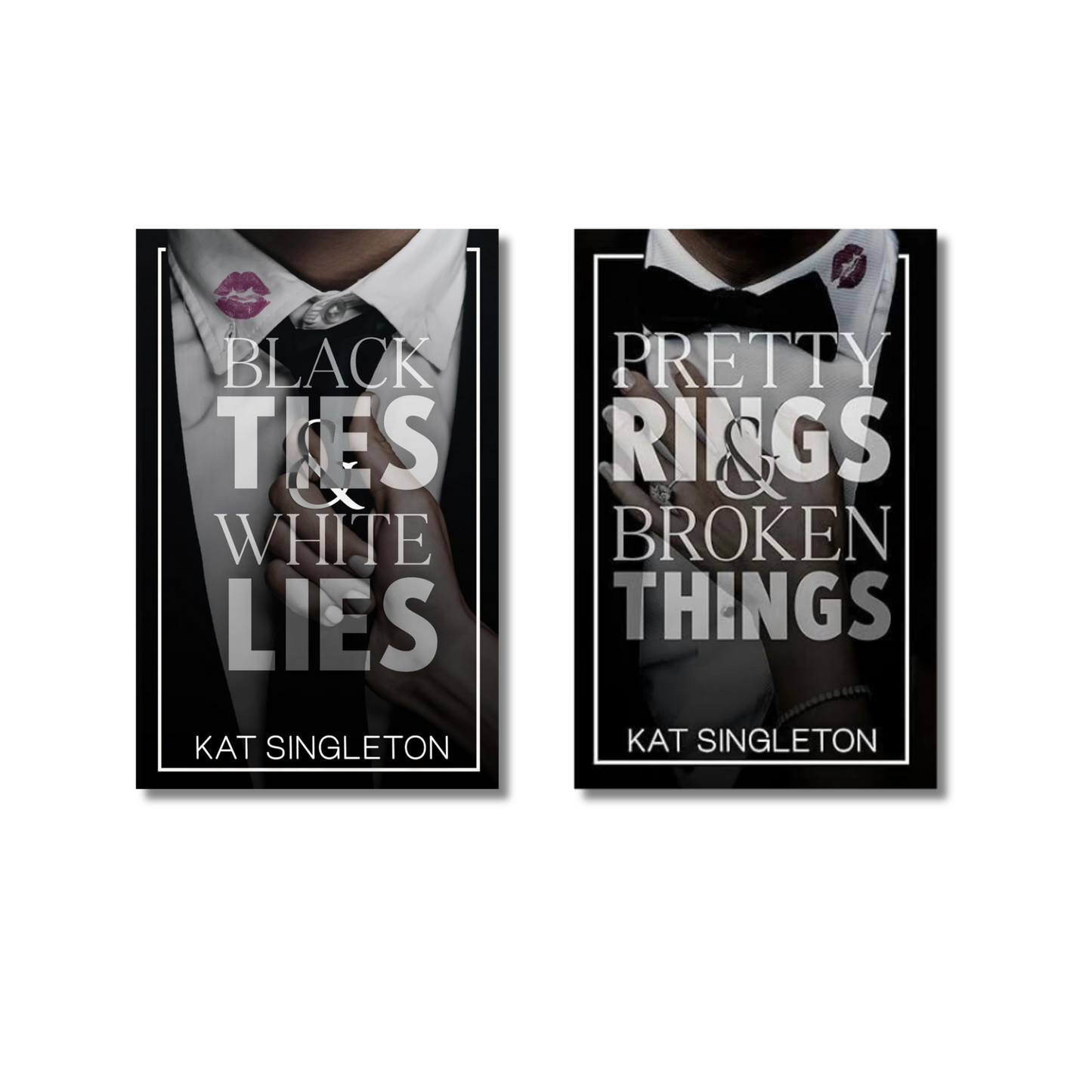 (Combo 2 Books) Black ties & white lies + Pretty Rings & Broken things by Kat Singleton