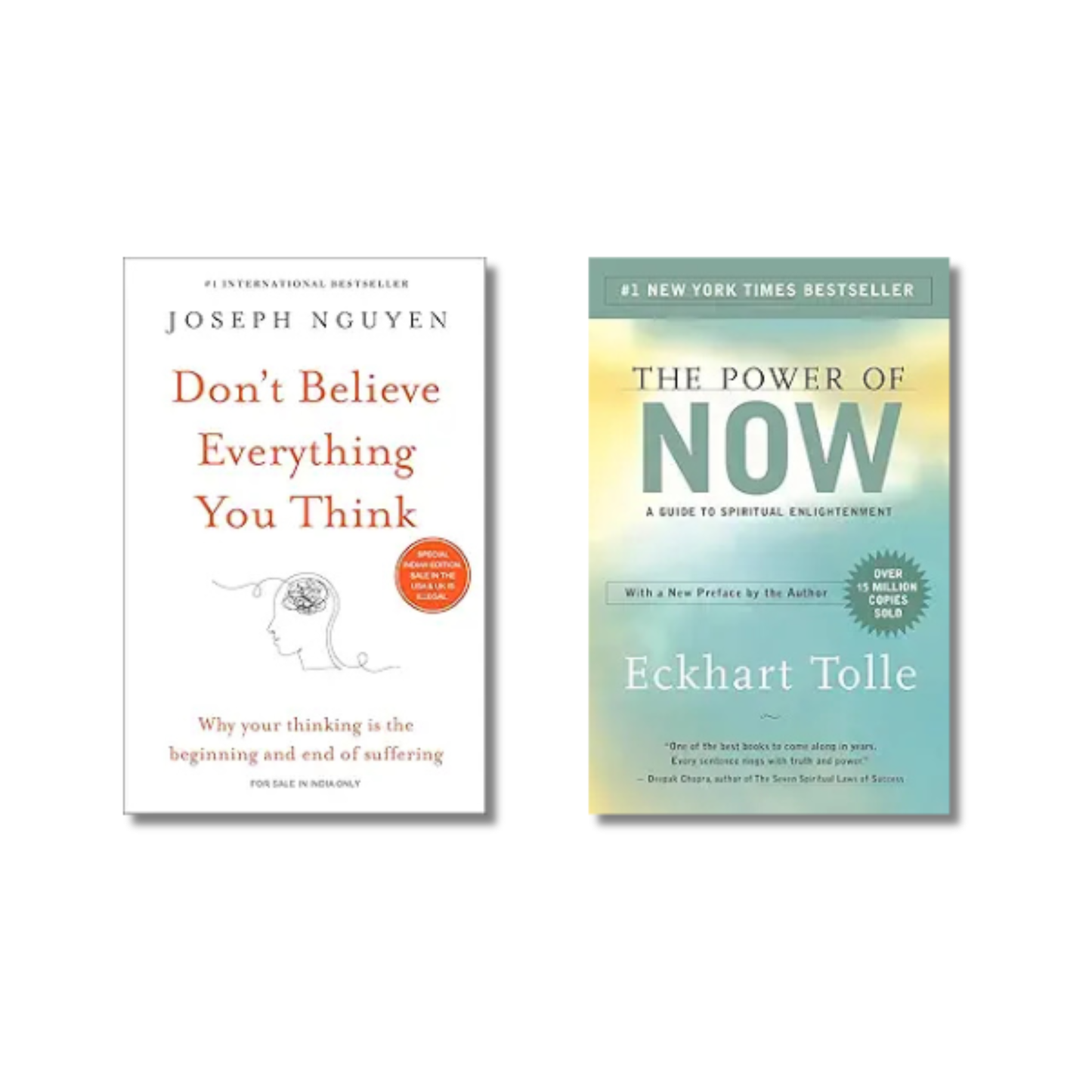 (Combo 2 Books) Dont Believe Everything You Think You Think + The Power Of Now