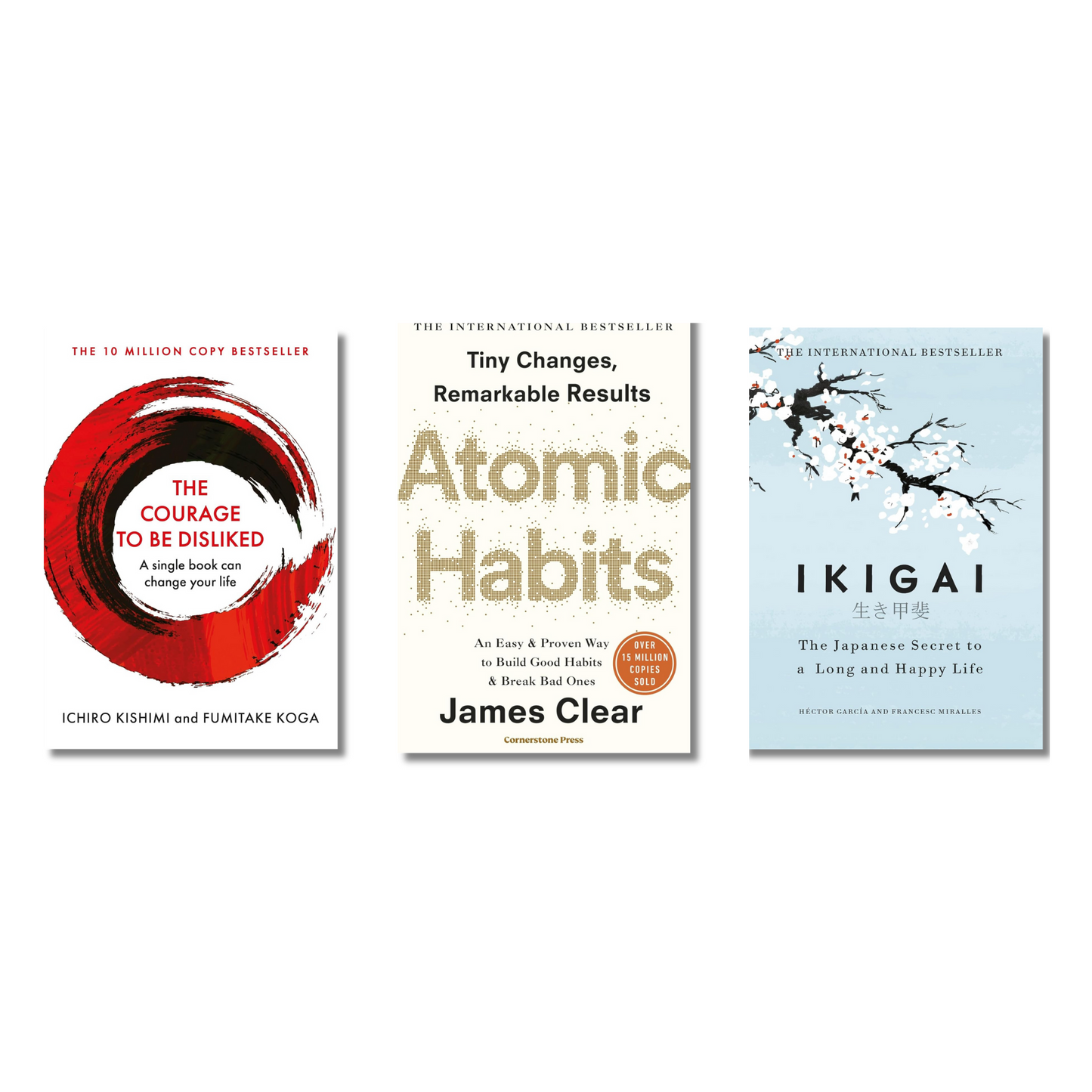 (Combo 3 Book) Atomic Habits, Ikigai and The courage to be Disliked