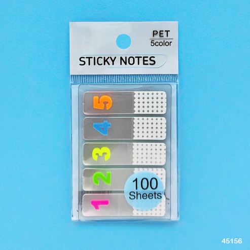Sticky Notes 12X45Mm 5 Color 2 Shade, 1 Quantity