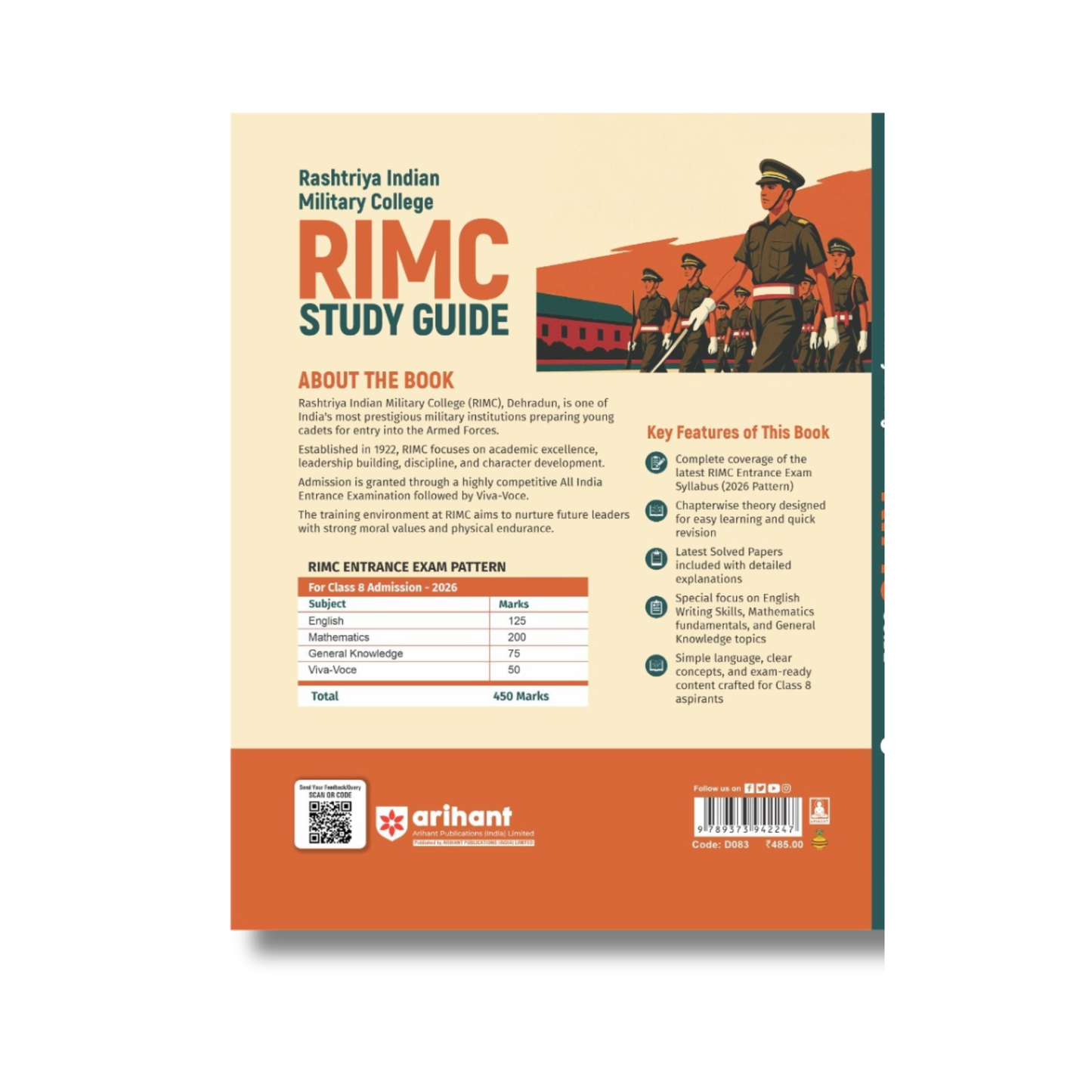 Rashtriya Indian Military College RIMC Study Guide Class 8th 2026