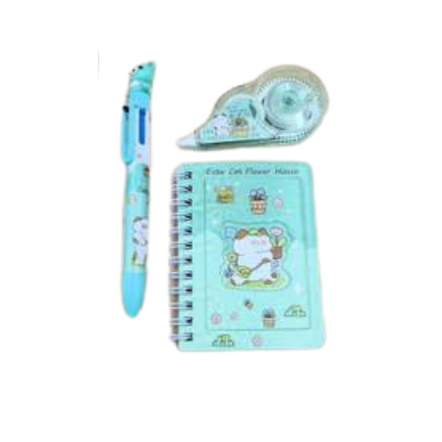 Cute Cat Flower House Mini Stationery Gift Set