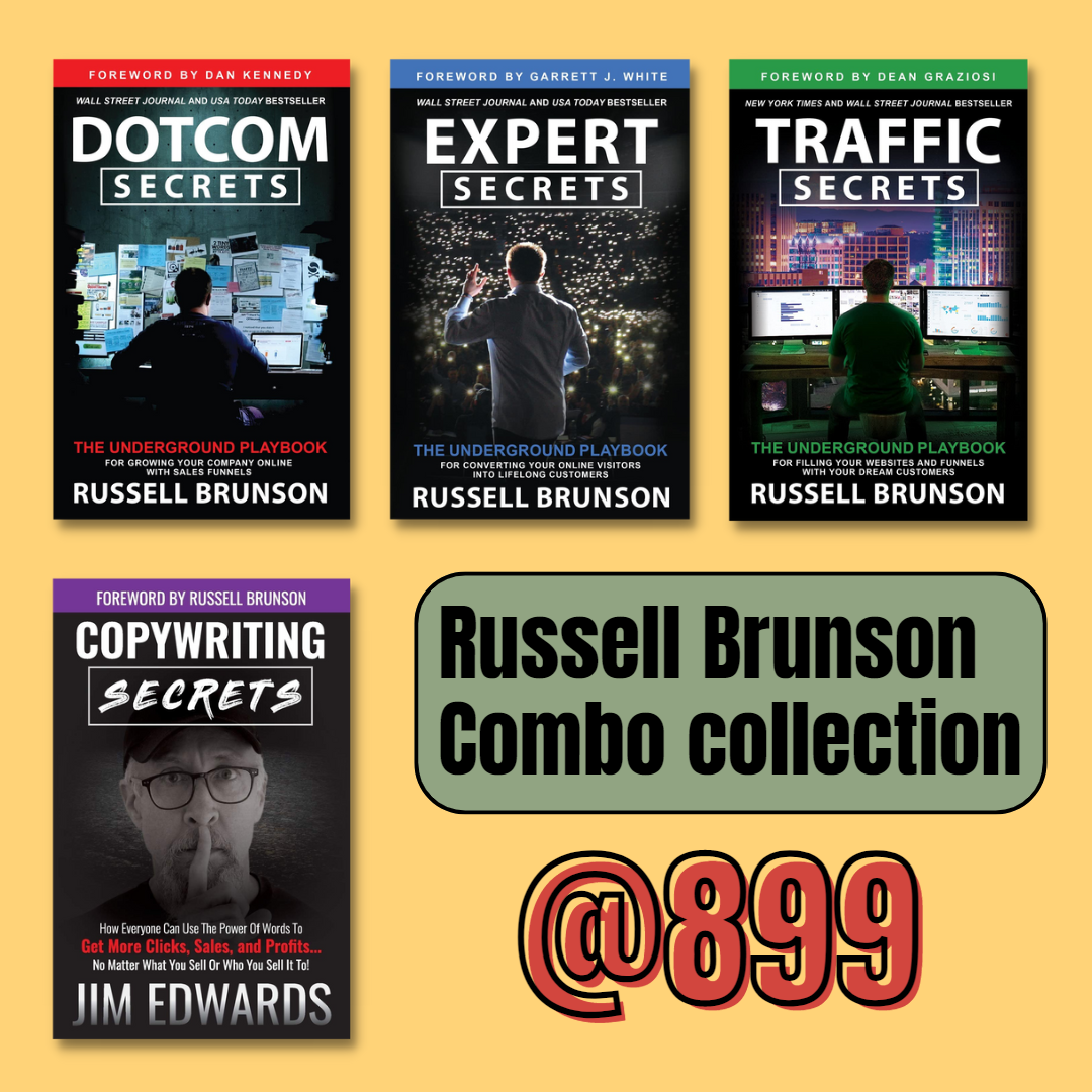 Russell Brunson Combo Collection (4 Books Set) Paperback book combo set