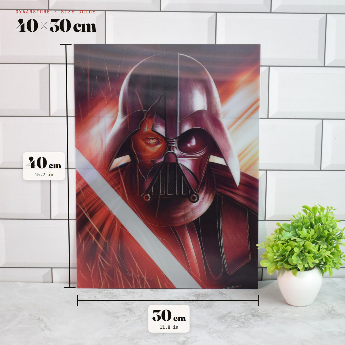 Star Wars Darth Vader 3D Lenticular A3 Poster – size guide 40 x 30 cm