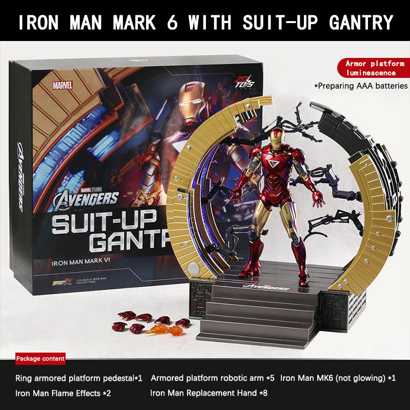 Iron Man Mark 6 with Suit-Up Gantry — ZD Toys Set - image 6