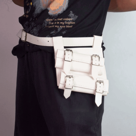 Katana Sword Holder Belt with Dual Holster (Black / White) anime cosplay katana - image 7