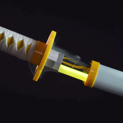 Zenitsu Agatsuma Smoke Katana Sword – Demon Slayer 103cm Multi-Color LED Glowing Blade V2
