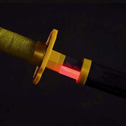 Yoriichi Tsugikuni Smoke Katana Sword – Demon Slayer 103cm Multi-Color LED Glowing Blade V2