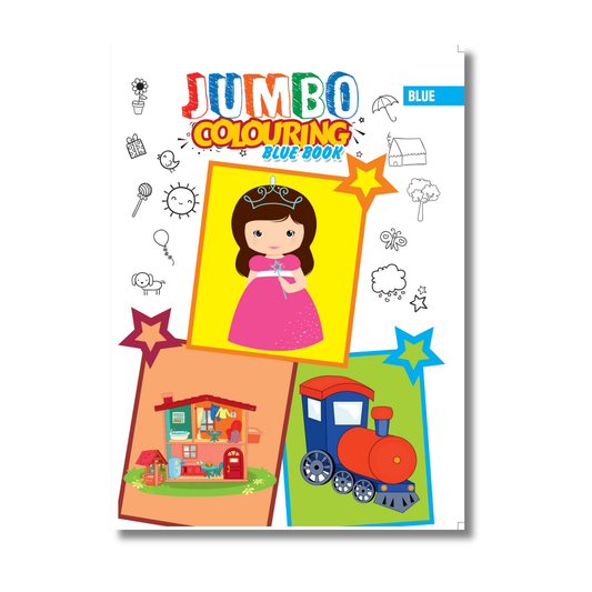 Jumbo Colouring Book - Blue