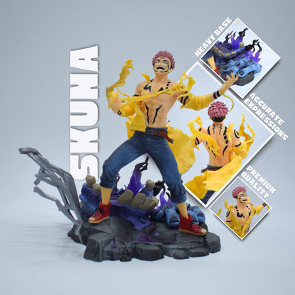 Sukuna Unleashed – 30cm Premium Anime Figure with Destruction Base