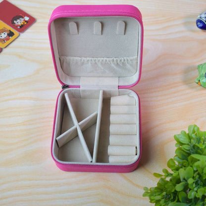 Travel Jewelry Organizer Case – Mini Portable Jewelry Storage Box for Rings, Earrings & Accessories