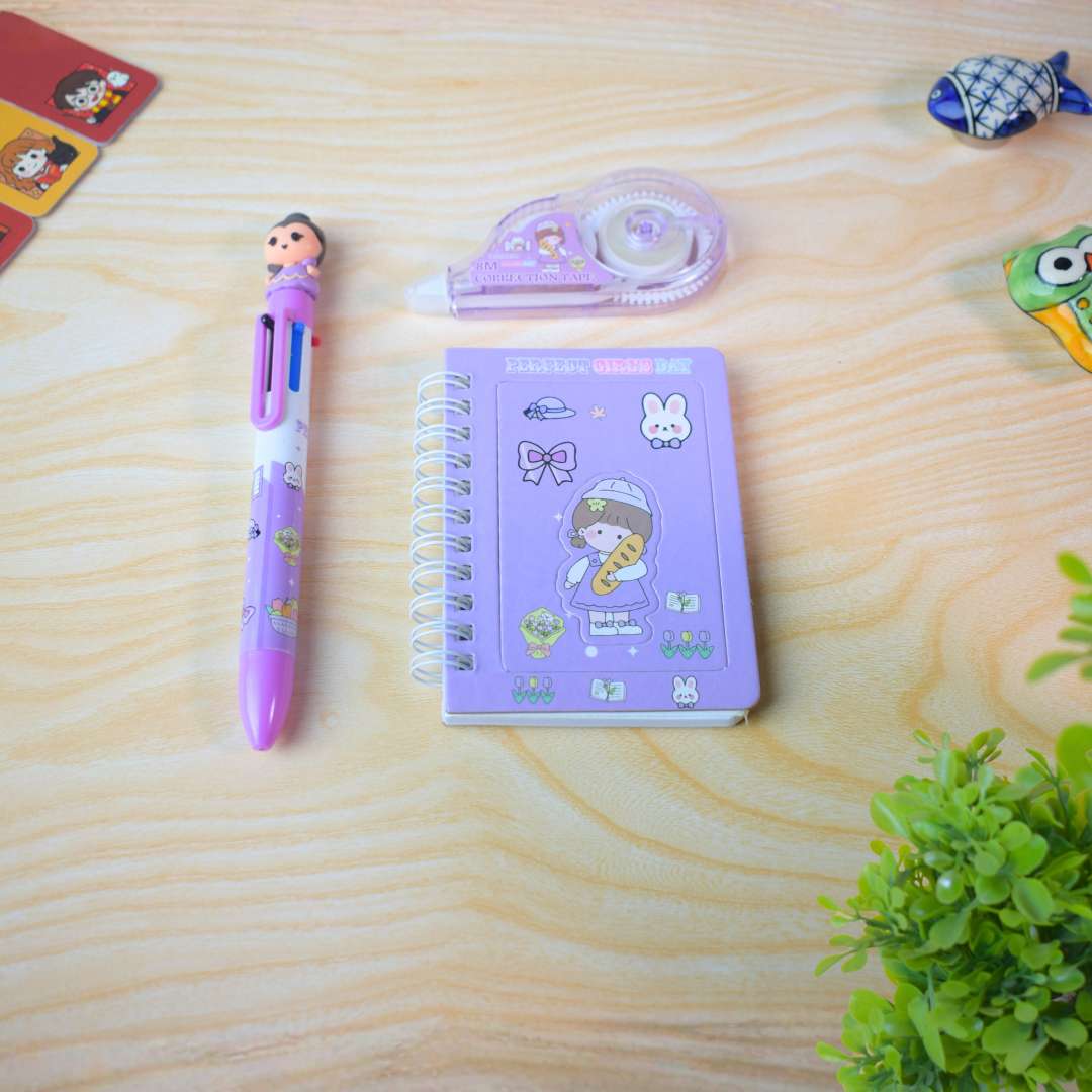 Stationery Gift Set – Notebook, Pen & Correction Tape