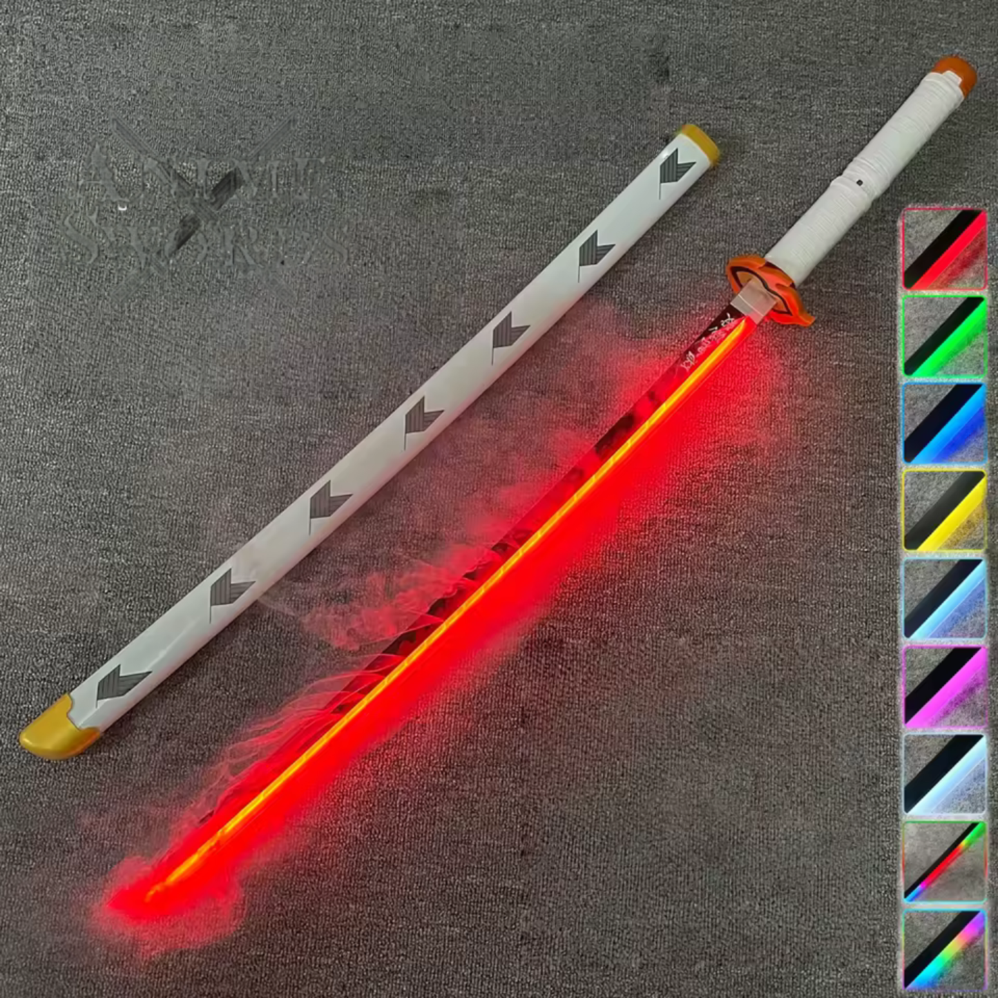 Rengoku Smoke Katana Sword – Demon Slayer 103cm Multi-Color LED Glowing Blade V2