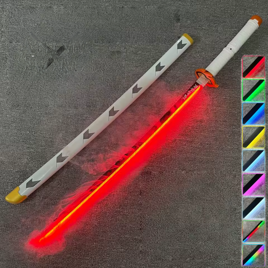 Rengoku Smoke Katana Sword – Demon Slayer 103cm Multi-Color LED Glowing Blade V2