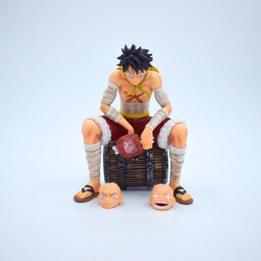 Monkey D. Luffy Barrel Sitting Figure – 18.5 cm Anime Collectible