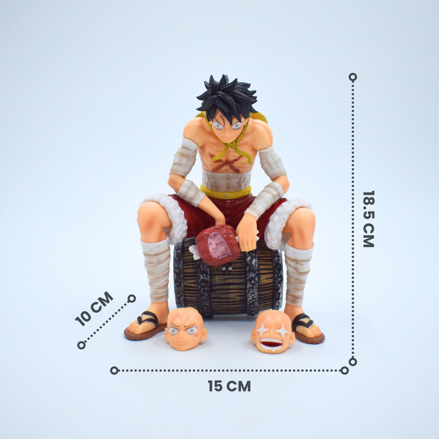 Monkey D. Luffy Barrel Sitting Figure – 18.5 cm Anime Collectible