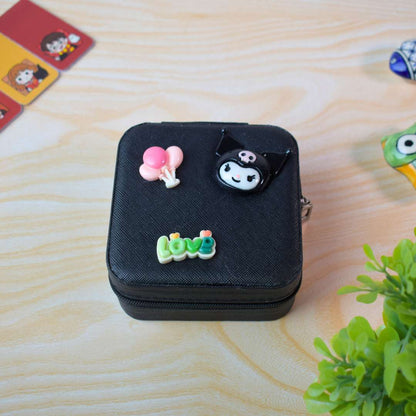 Travel Jewelry Organizer Case – Mini Portable Jewelry Storage Box for Rings, Earrings & Accessories