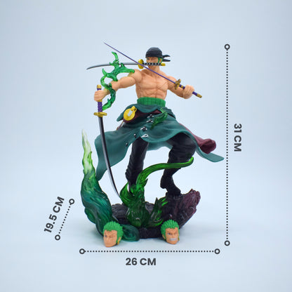 One Piece Zoro Swordman 3 Head Action Figure 31 cm Height