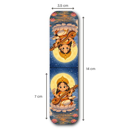 Trimurti & Tridevi Magnetic Bookmarks – Set of 6 | Vishnu, Brahma, Ram, Saraswati, Kali & Lakshmi