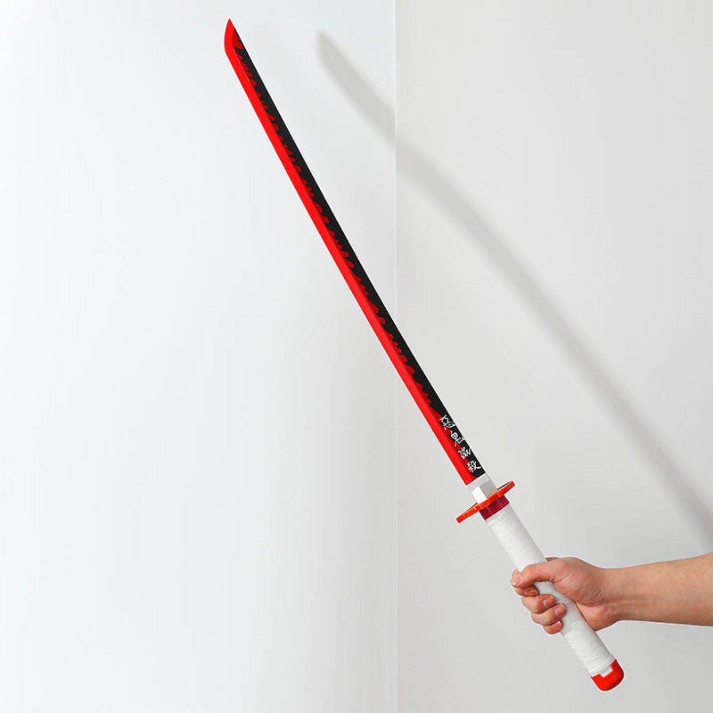 Demon Slayer Rengoku cosplay sword in white and orange colors