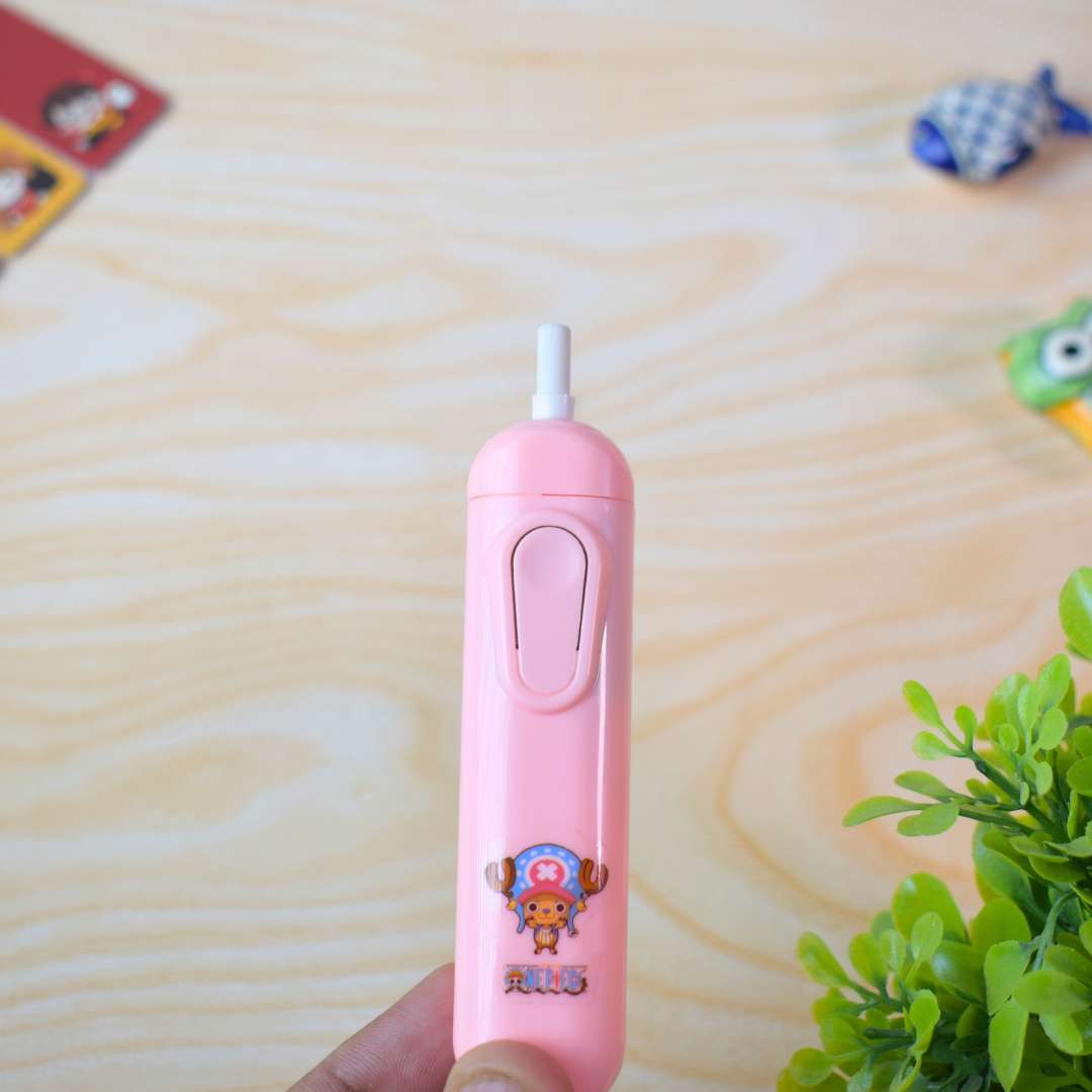Anime Electric Eraser Set – One Piece Ace Theme with Refill & Fan