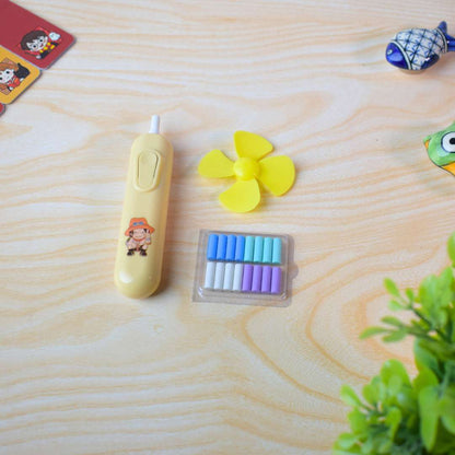 Anime Electric Eraser Set – One Piece Ace Theme with Refill & Fan