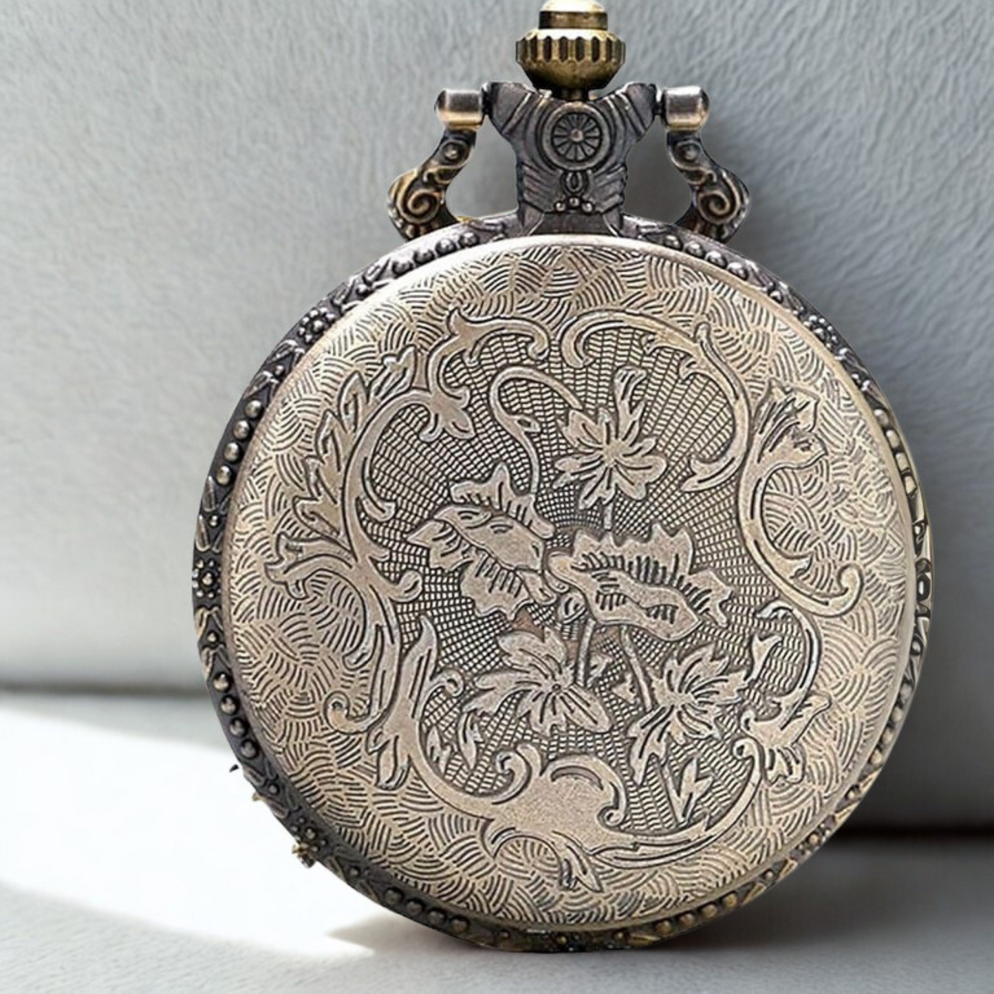 One Piece Luffy Pirate Emblem Metal Pocket Watch Keyring