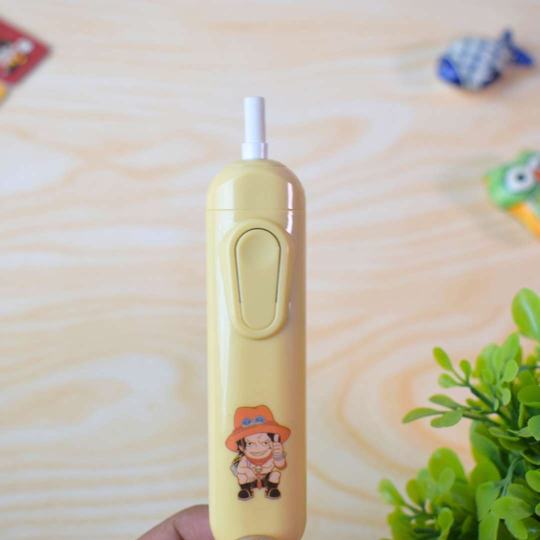Anime Electric Eraser Set – One Piece Ace Theme with Refill & Fan